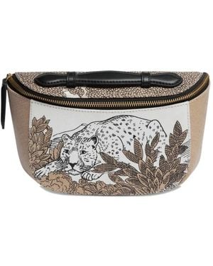 Inoui Edition Animal-Print Top-Handle Cross Body Bag - Gray