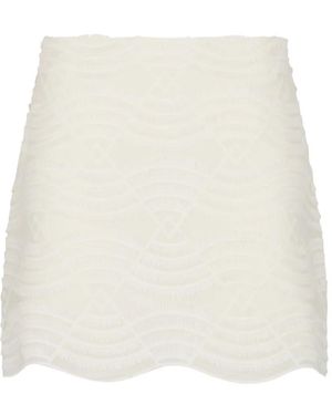 Kristina Ti Minifalda con motivos - Blanco