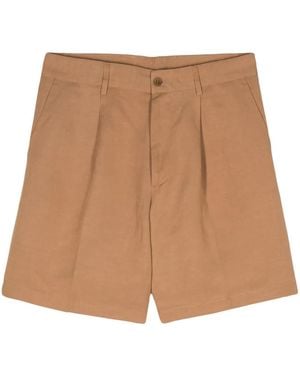 Costumein Pleat-Detail Shorts - Brown