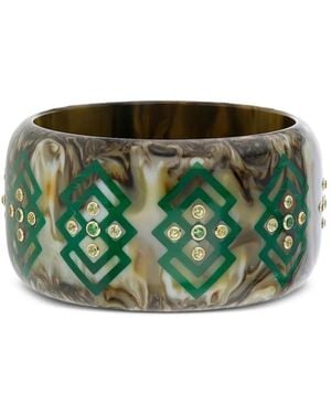 Mark Davis 18K Bakelite Bracelet - Green