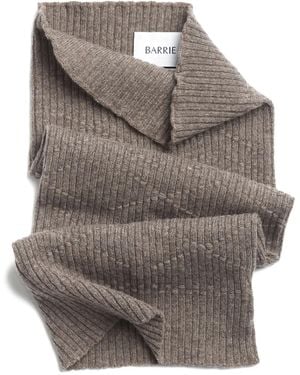 Barrie Ribbed Cashmere Snood - Gray