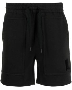 Mackage Logo-Patch Drawstring Shorts - Black