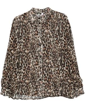 Imperial Leopard-Print Button-Down Shirt - Brown