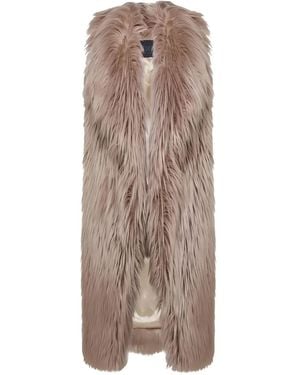 BB COUTURE Faux-Fur Gilet - Brown