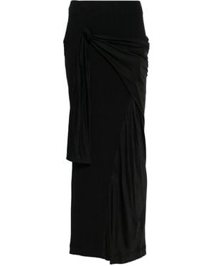 Yehuafan Draped Skirt - Black