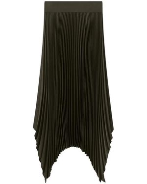 JOSEPH Ade Pleated Asymmetric Midi Skirt - Black