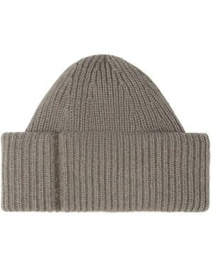 Fabiana Filippi Ribbed-Knit Beanie Hat - Grey