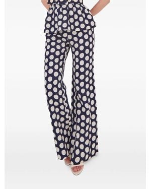 Cara Cara Sunflower Polka-Dot Trousers - White