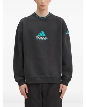 adidas Eqt Logo-Embroidered Sweatshirt - Grey