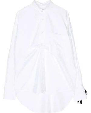 Marina Yee Draped Cotton Shirt - White