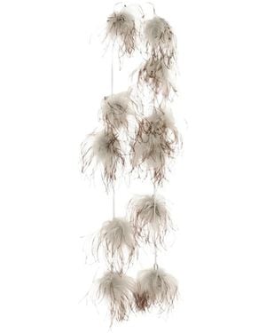 16Arlington Alessi Pom-Pom Scarf - White