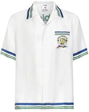 CASABLANCA Cuban Collar Shirt - White