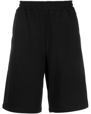 44 Label Group Logo-Print Cotton Track Shorts - Black
