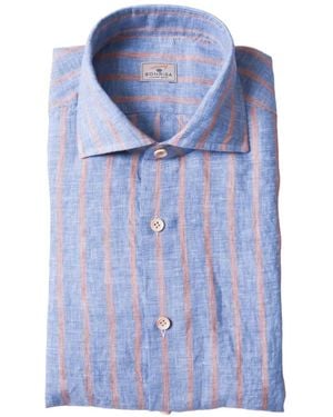 Sonrisa Vertical-Stripe Cotton Shirt - Blue