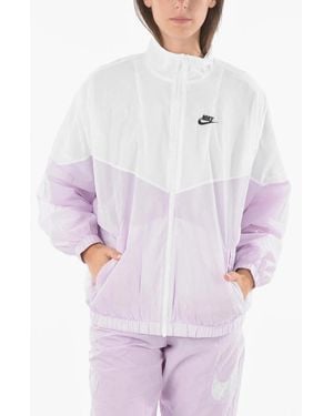 Nike Logo-Embroidered Zip-Up Jacket - White