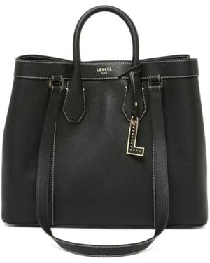 Lancel Belleville Grained Tote Bag - Black