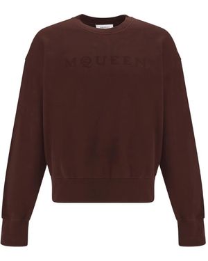 McQueen Logo-Print Sweatshirt - Purple