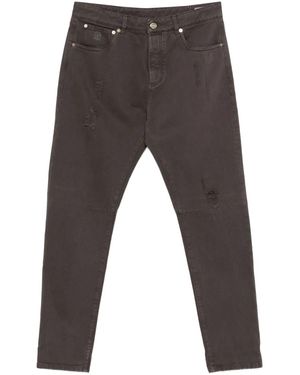Brunello Cucinelli Jean À Effet Usé - Gris