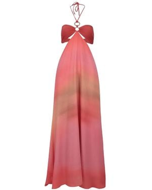 Baobab Cut-Out Halterneck Maxi Dress - Pink