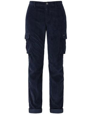 Mason's Pantalon Cargo En Velours Côtelé - Blue