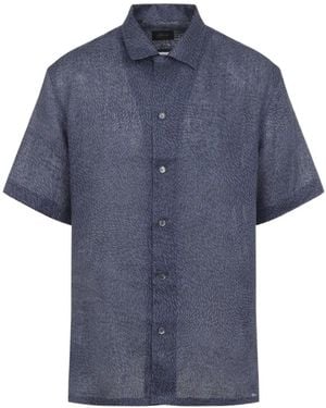 Brioni Patterned Shirt - Blue