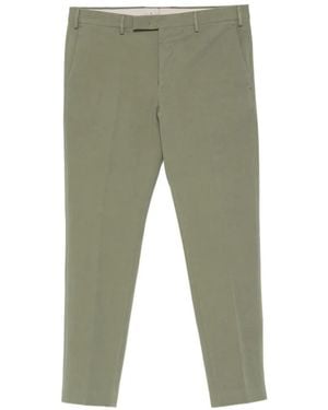 PT Torino Pressed-Crease Tailored Trousers - Green