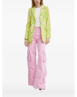 Never Fully Dressed Mosaic-Print Blazer - Pink