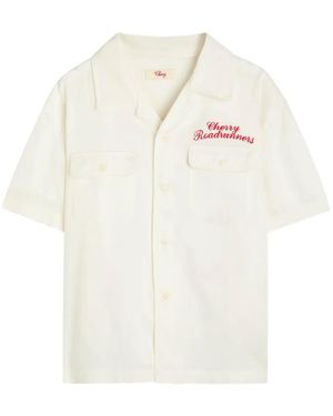 CHERRY LA Chest-Pocket Embroidered Shirt - White