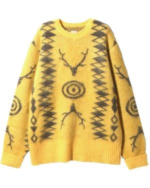 South2 West8 Gemustertes Sweatshirt - Gelb