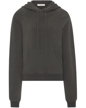 The Row Ribbed-Trim Hoodie - Grey