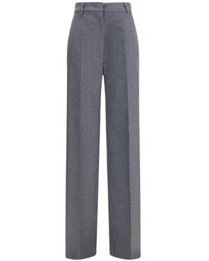 Max Mara Pressed-Crease Tailored Trousers - Blue