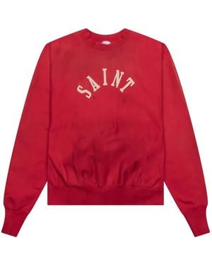 SAINT Mxxxxxx Logo-print sweatshirt - Rojo
