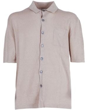 SETTEFILI CASHMERE Chest-Pocket Knit Cardigan - Natural