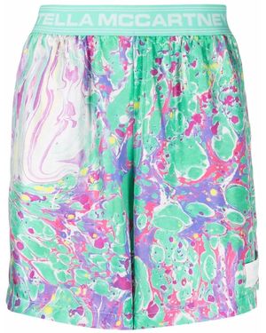 Stella McCartney X Ed Curtis Oil Swirl Shorts - Green
