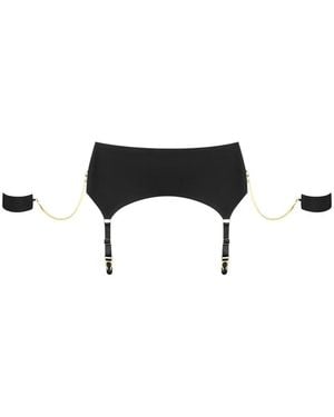 Maison Close Chain-Cuffs Suspender Belt - Black
