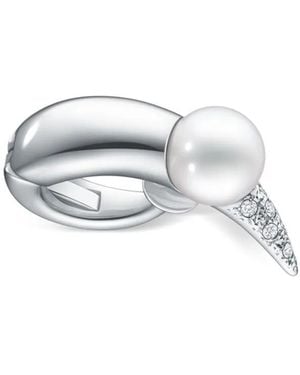 Tasaki Danger Horn Plus パール&ダイヤモンド イヤーカフ 18kホワイトゴールド