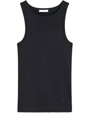 By Malene Birger Mani Logo-Embroidered Tank Top - Black