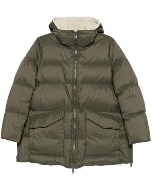 Yves Salomon Quilted Shearling-Lined Jacket - Green