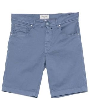 Jacob Cohen Nicolas Logo-Patch Shorts - Blue