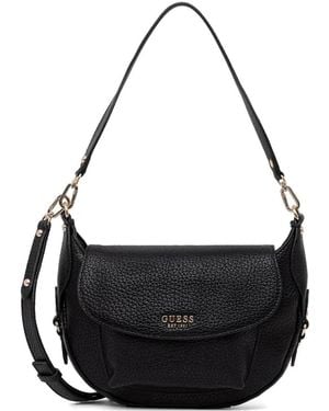 Guess Mini Marsha Pebbled-Texture Shoulder Bag - Black