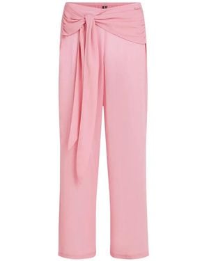 KARL LAGERFELD Signature Waist-Tie Pants - Pink