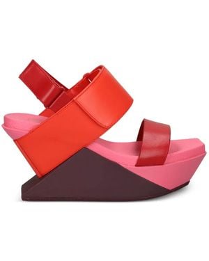 United Nude Delta Wedge Touch-Strap Wedge Sandals - Pink