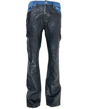 Purple Brand Coated Flare Jeans - Blue