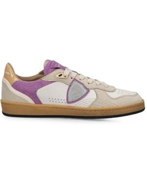 Philippe Model Zapatillas Bajas Con Cordones - Rosa