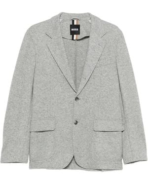 BOSS Flap-Pocket Blazer - Grey