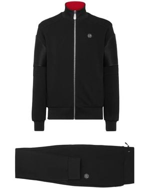 Philipp Plein Constructed Cotton Tracksuit (Set Of Two) - Black