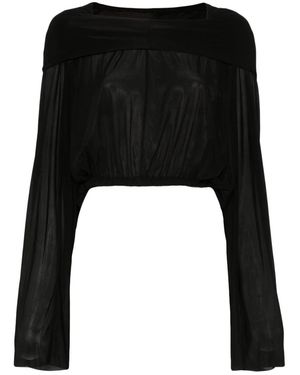 Rick Owens Crop Blouse - Black
