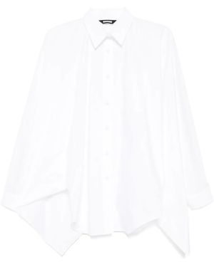Moohong Blouse Met Vierkante Mouwen - Wit