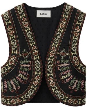 Ba&sh Embroidered Vest - Negro