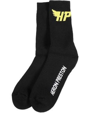 Heron Preston Fly Logo-Intarsia Socks - Black